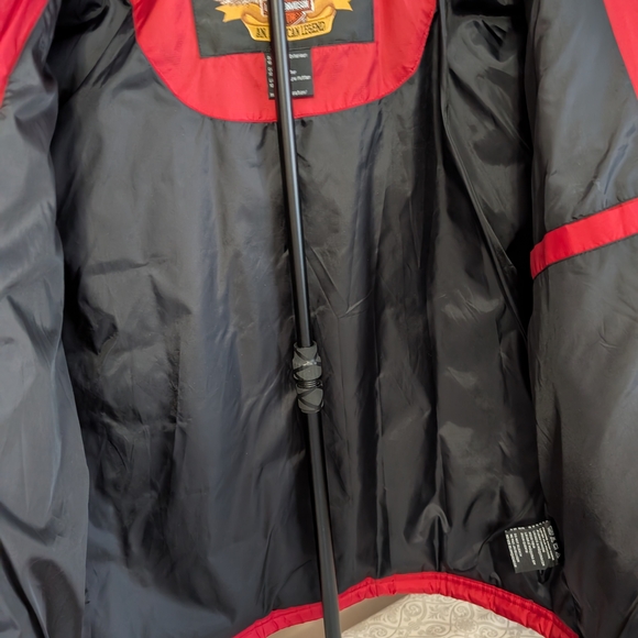 Harley-Davidson Ladies Red Puffer Jacket Size L - Picture 9 of 15